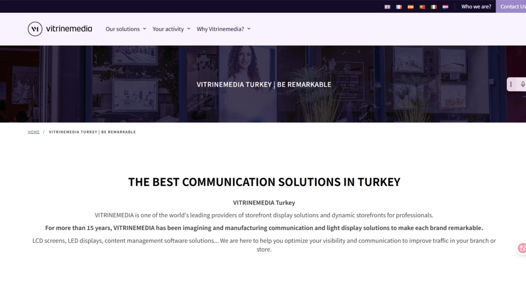 19. Vitrinemedia Turkey LED Display Supplier