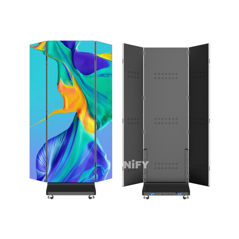Foldable LED Poster - tri-fold LED poster display,