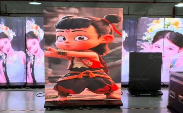 Foldable LED Poster - tri-fold LED poster display-4