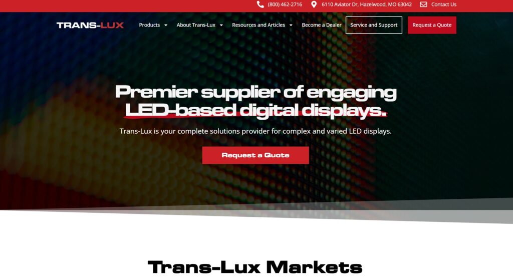 Trans-Lux LED Display Supplier